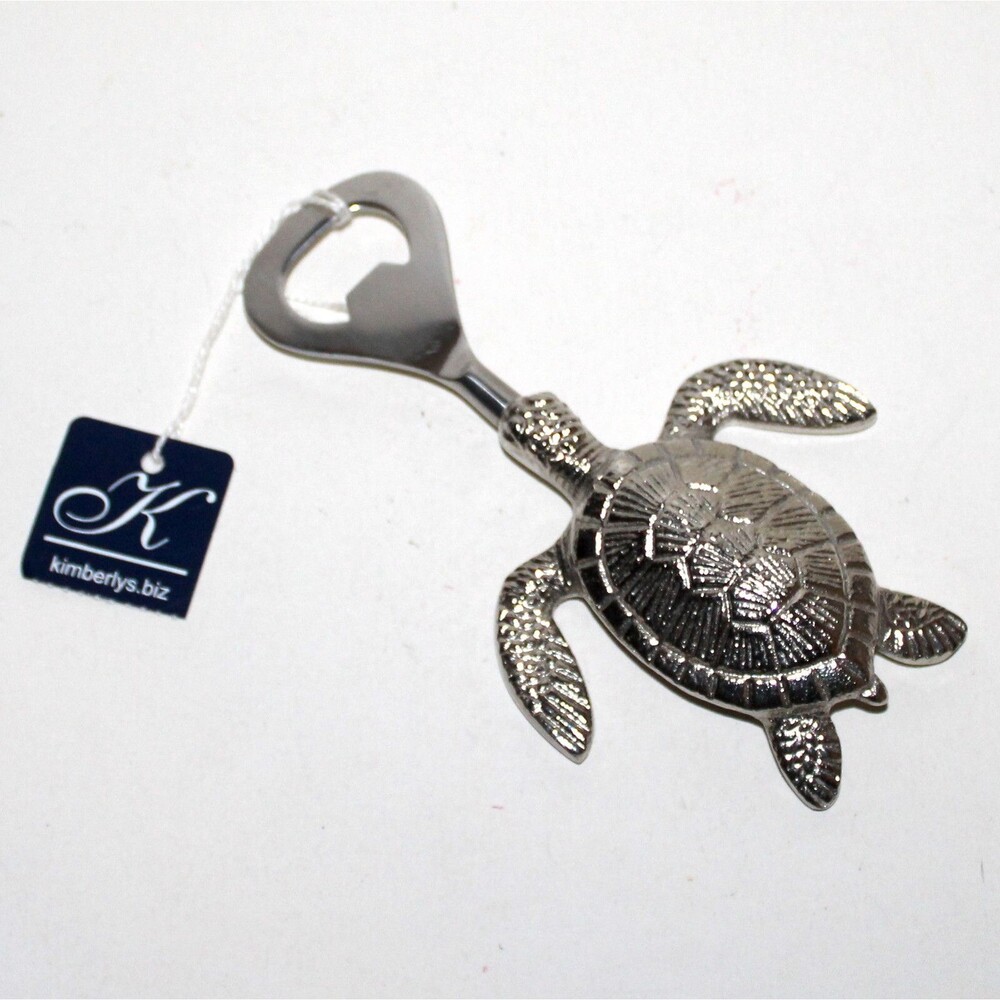 Two’s Company Sea Turtle Bottle Opener NEW aluminum stainless steel coast decor